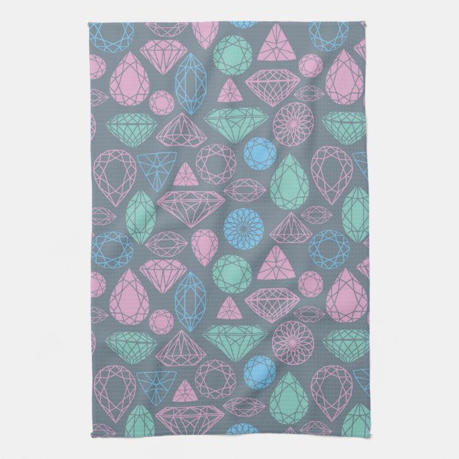 Gemstone Icon Pattern Towel (Vertical)