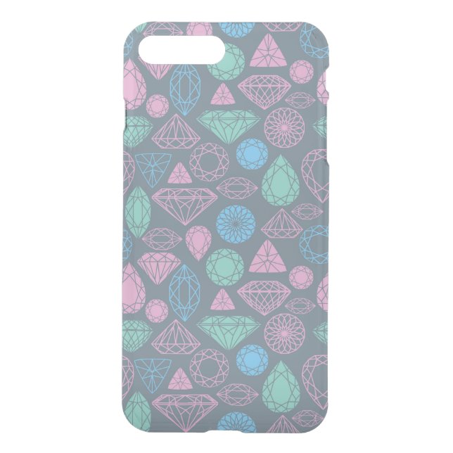 Gemstone Icon Pattern Uncommon iPhone Case (Back)