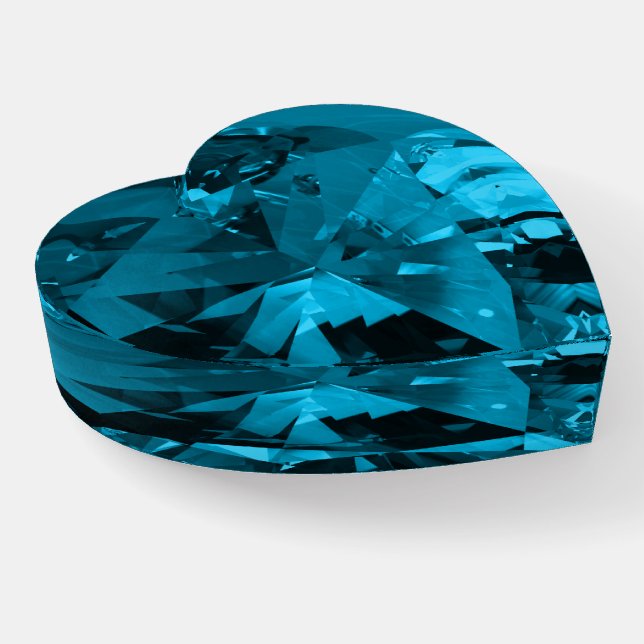 Gemstone IMAGE Heart Paperweight (Angled)