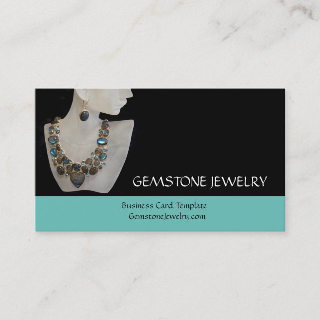 Gemstone Jewelry Business Card (Front)