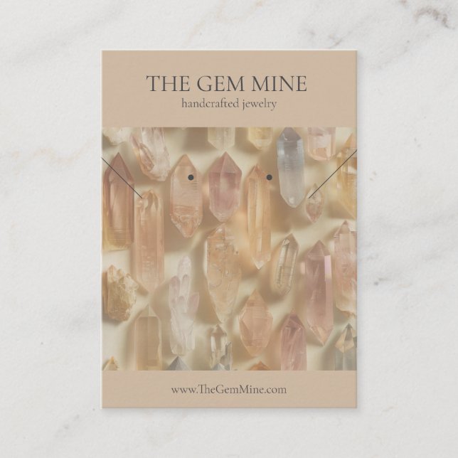 Gemstone Jewelry Display Card (Front)