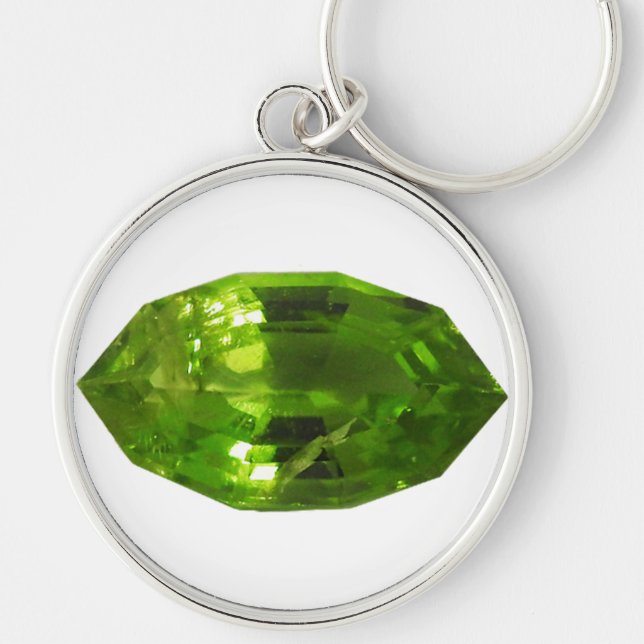 Gemstone Keychain Green Peridot (Front)