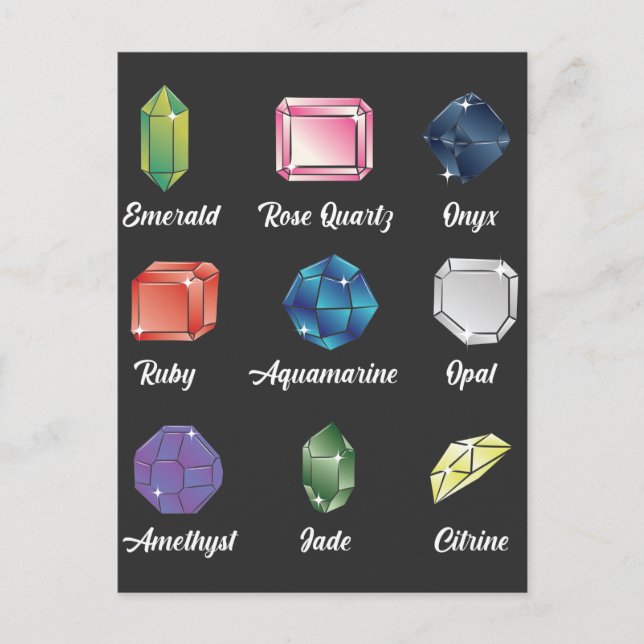 Gemstone Lover Jewelry Geologist Crystal Hunter Postcard (Front)