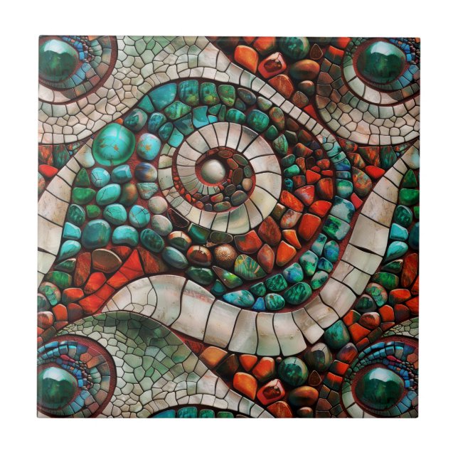 Gemstone Mosaic Ceramic Tile (Front)