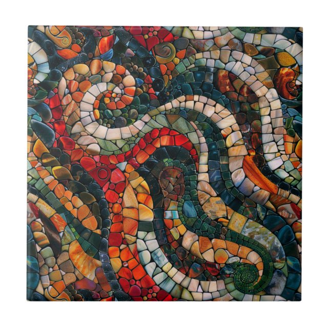 Gemstone Mosaic Ceramic Tile (Front)