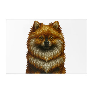 Gemstone Mosaic Pomeranian Acrylic Print