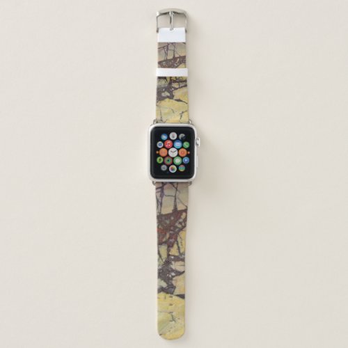 Gemstone Nature Photo Yellow Red Marbled Apple Watch Band