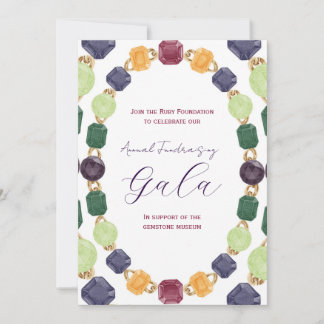 Gemstone Necklace Gala Invitation