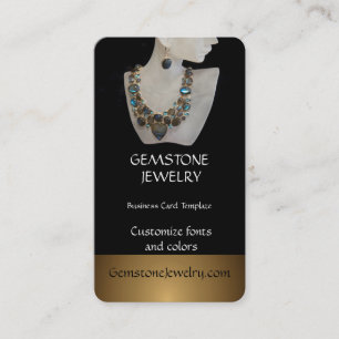 Gemstone Necklace Jewelry Shop Business Card