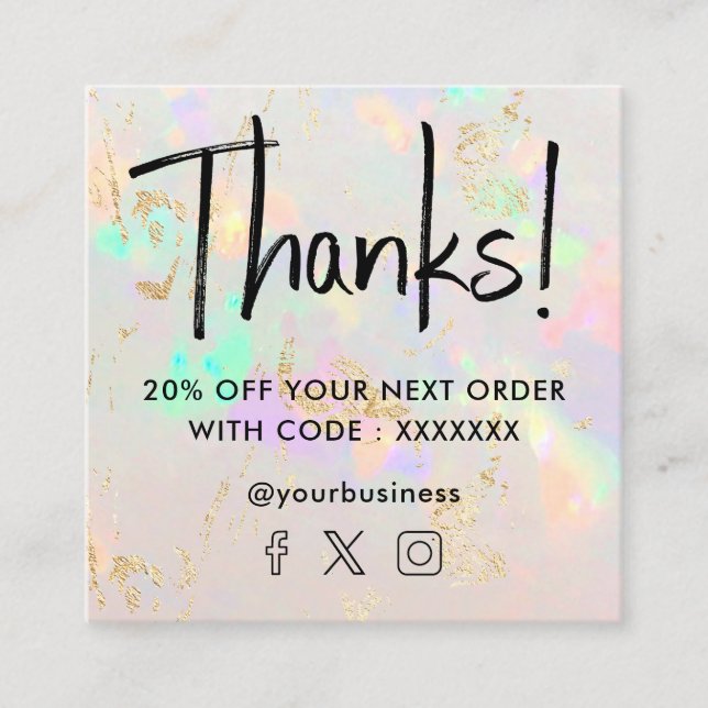 gemstone opal discount card (Front)