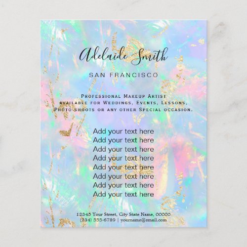 gemstone opal FAUX iridescent Flyer