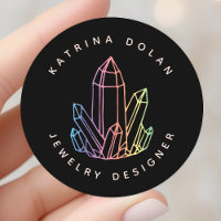 Gemstone Rainbow Quartz Crystal Business Logo