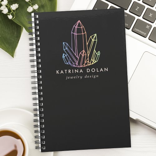 Gemstone Rainbow Quartz Crystal Business Logo Planner