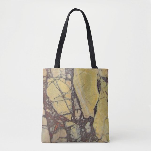 Gemstone Red Yellow Agate Photo Polished Mineral Tote Bag (Front)