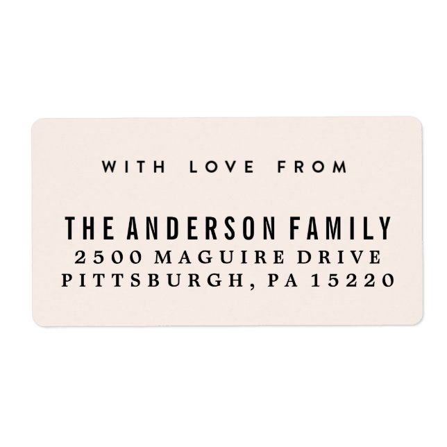 Gemstone Return Address Label (Front)