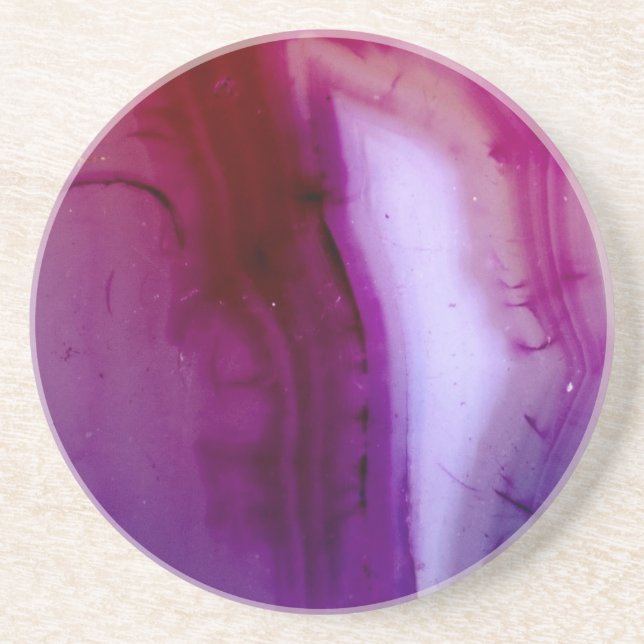 Gemstone Series - Agate in Purple 2 Coaster (Front)