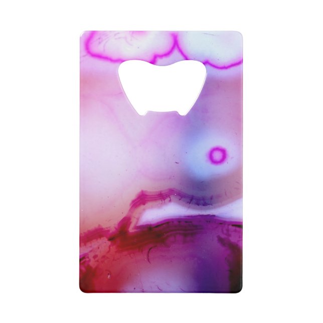 Gemstone Series - Agate in Purple Credit Card Bottle Opener (Front)