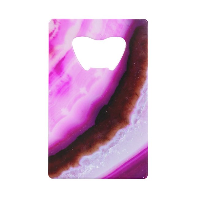 Gemstone Series - Agate in Purple Credit Card Bottle Opener (Front)