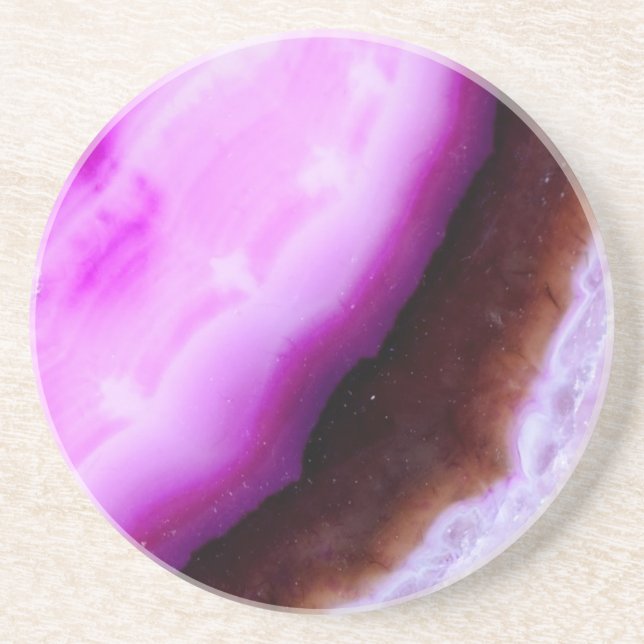 Gemstone Series - Agate in Purple Sandstone Coaster (Front)