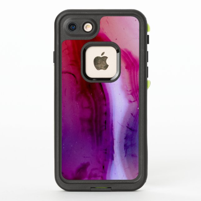 Gemstone Series - Agate in Purple With Quartz LifeProof iPhone Case (Back)
