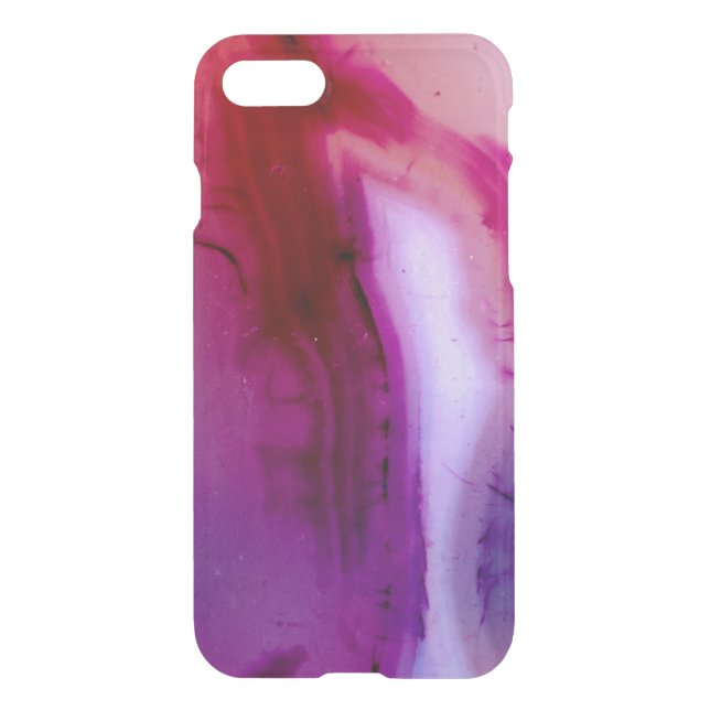 Gemstone Series - Agate in Purple With Quartz Uncommon iPhone Case (Back)