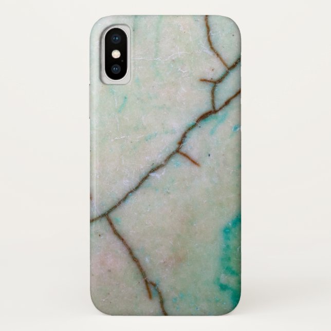 Gemstone Series - Cracked Turquoise With Green Case-Mate iPhone Case (Back)