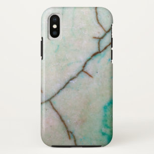 Gemstone Series - Cracked Turquoise With Green iPhone X Case
