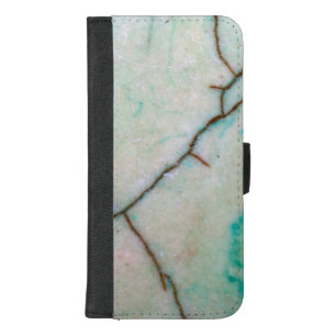 Gemstone Series - Cracked Turquoise With Green iPhone 8/7 Plus Wallet Case