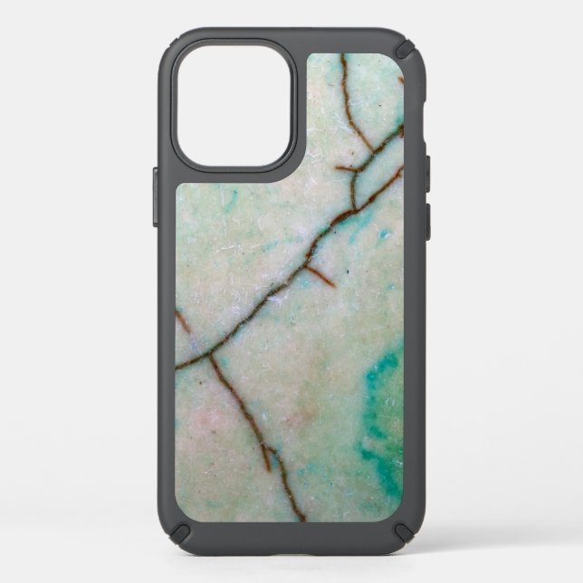 Gemstone Series - Cracked Turquoise With Green Speck iPhone 12 Case (Front)
