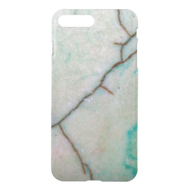Gemstone Series - Cracked Turquoise With Green Uncommon iPhone Case (Back)