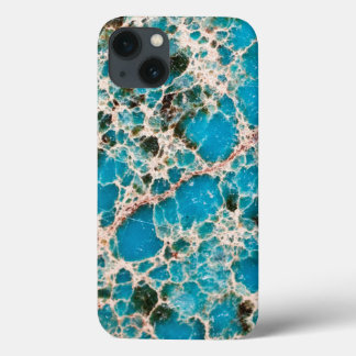 Gemstone Series - Detailed Turquoise Mosaic iPhone 13 Case