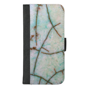 Gemstone Series - Light Turquoise Cracked iPhone 8/7 Plus Wallet Case