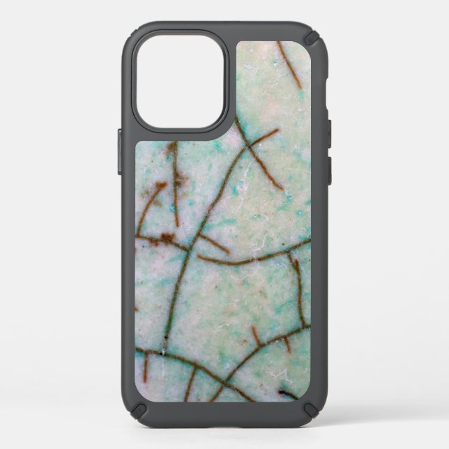 Gemstone Series - Light Turquoise Cracked Speck iPhone 12 Case (Front)