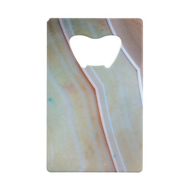 Gemstone Series - Polished Agate Credit Card Bottle Opener (Front)