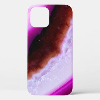 Gemstone Series Purple Agate With Quartz iPhone 12 Case