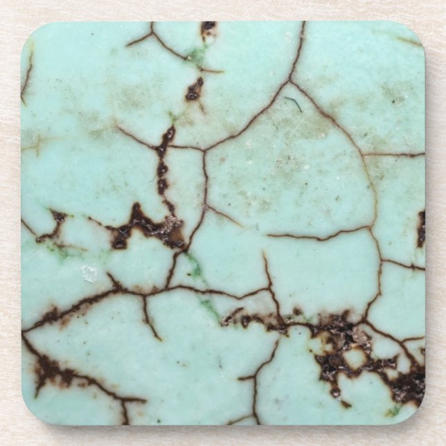 Gemstone Series - Turquoise Cracked Coaster (Front)