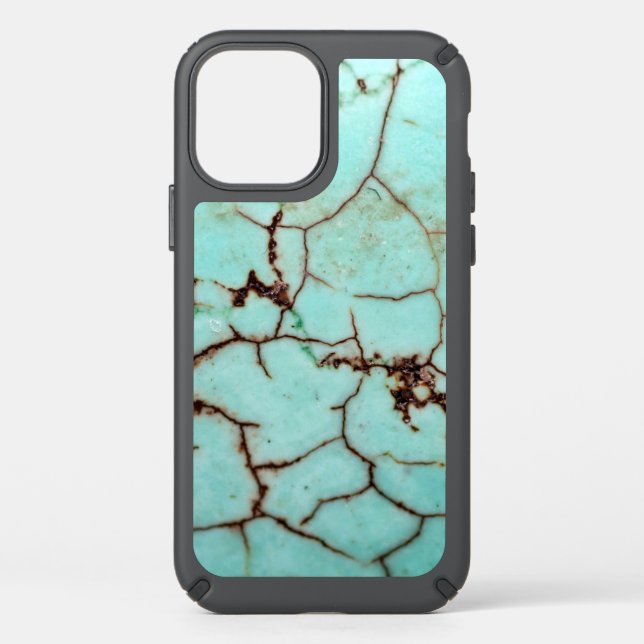 Gemstone Series - Turquoise Cracked Speck iPhone 12 Case (Front)