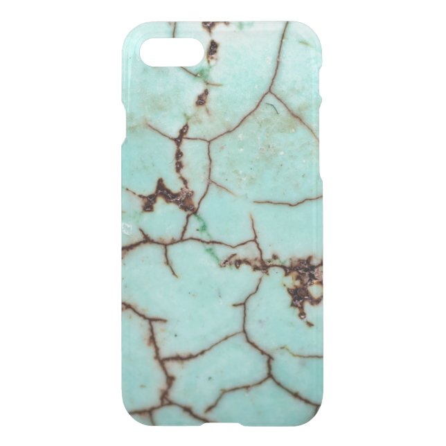 Gemstone Series - Turquoise Cracked Uncommon iPhone Case (Back)