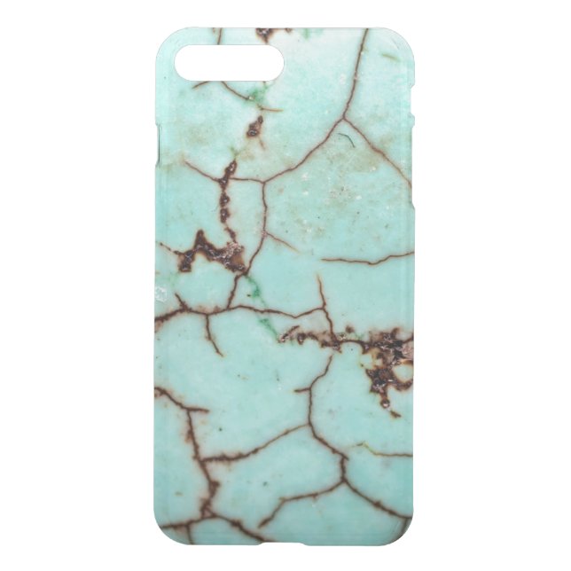 Gemstone Series - Turquoise Cracked Uncommon iPhone Case (Back)