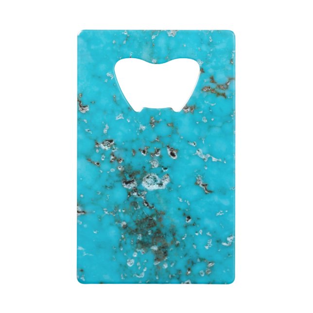Gemstone Series - Turquoise Credit Card Bottle Opener (Front)