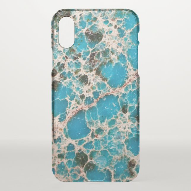 Gemstone Series - Turquoise Mosaic Uncommon iPhone Case (Back)