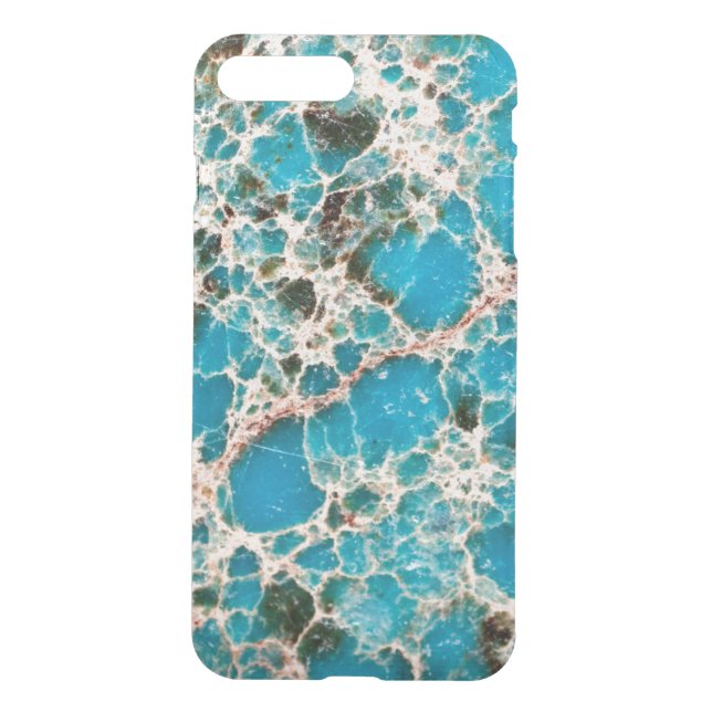 Gemstone Series - Turquoise Mosaic Uncommon iPhone Case (Back)