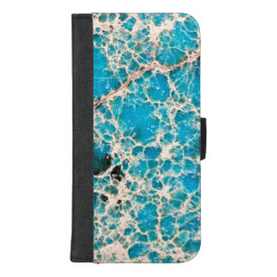 Gemstone Series - Turquoise Roadmap iPhone 8/7 Plus Wallet Case
