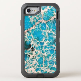 Gemstone Series - Turquoise Roadmap OtterBox Defender iPhone SE/8/7 Case