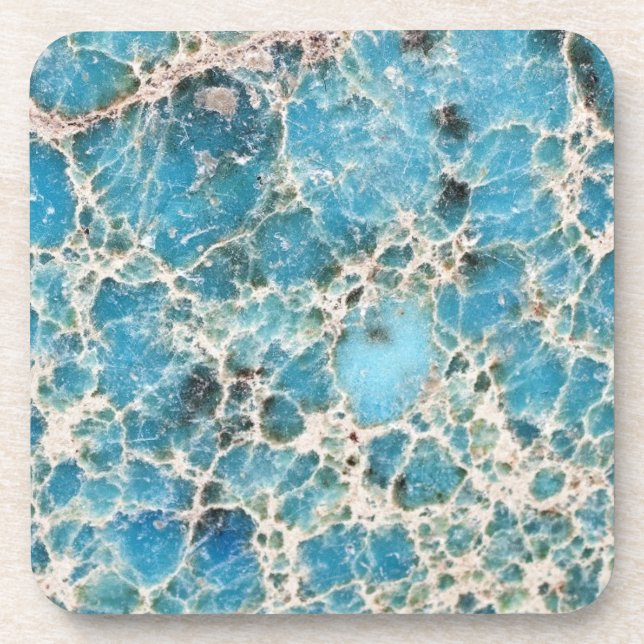 Gemstone Series - Vintage Turquoise Drink Coaster (Front)