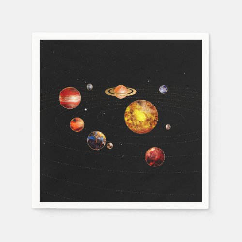 Gemstone Solar system Napkins