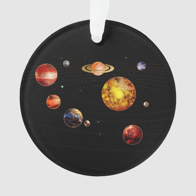 Gemstone Solar system Ornament (Front)