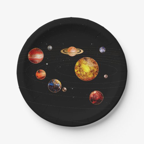 Gemstone Solar system Paper Plates