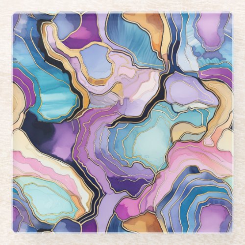 Gemstone Symphony Glass Coaster