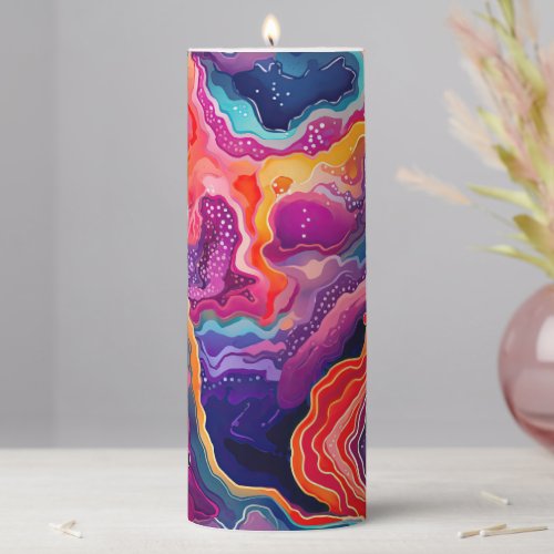 Gemstone Symphony Pillar Candle